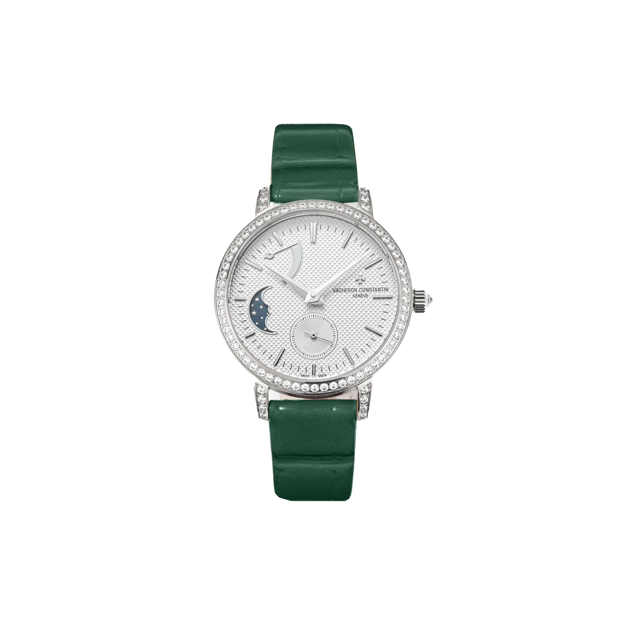 vacheron Co*sta*t*n traditionelle moon phase white dial watch 83570/000r